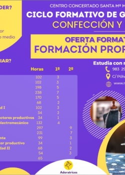 Flyer programa Confección y Moda Flyer programa Confección y Moda